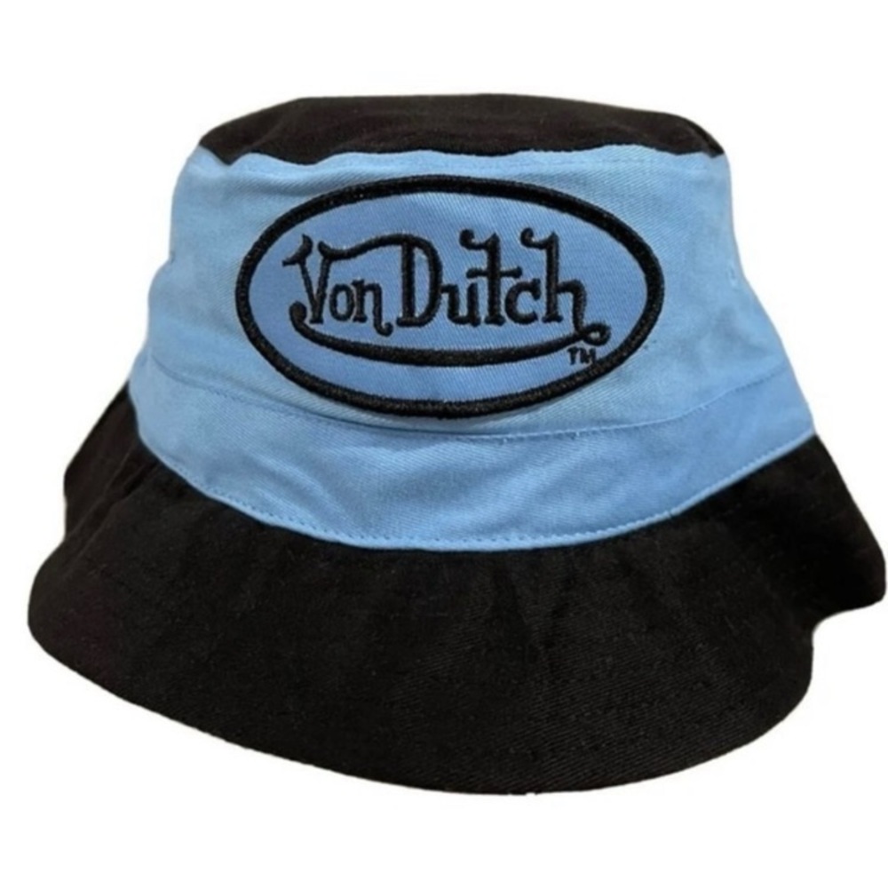 Von‎ Dutch Black and Light Blue Hat, NWOT